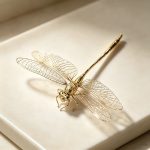 Gold Filigree Dragonfly Brooch